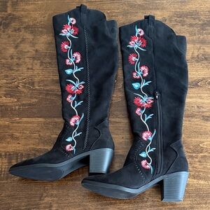 Carlos by Carlos Santana Women's Black Alexia Over the Knee Boots Size 7.5